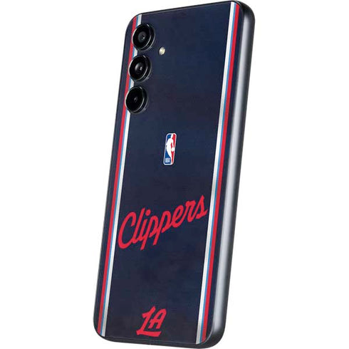 NBA Los Angeles Clippers Distressed Red Galaxy A54 5G Skin